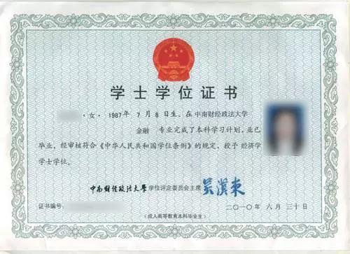 成考学位证样本