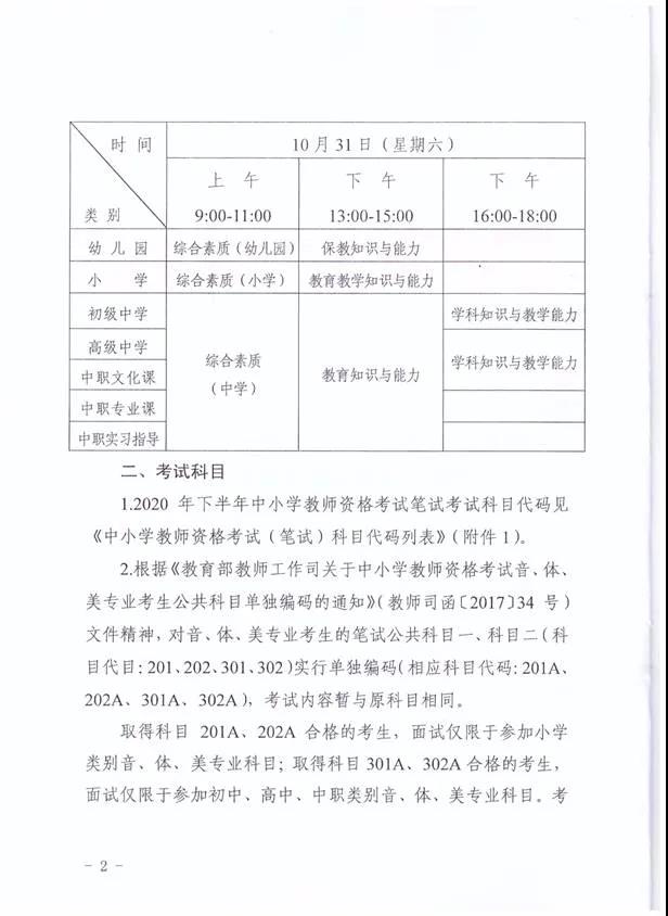 江苏省教育考试院关于做好2020年下半年中小学教师资格证笔试考试报名工作的通知