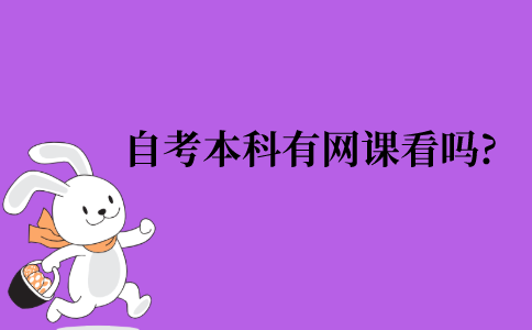 自考本科有网课可以看吗?
