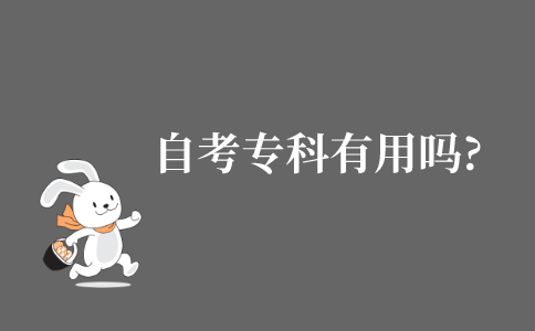 自考专科有用吗?