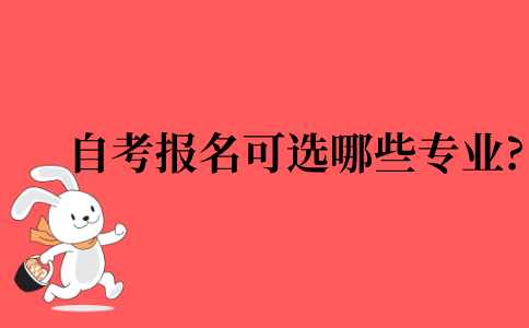 自考报名可以选择哪些专业?
