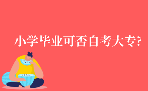 小学毕业可否自考大专?