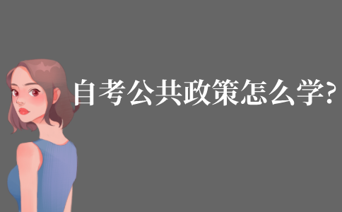 自考公共政策要怎么学?