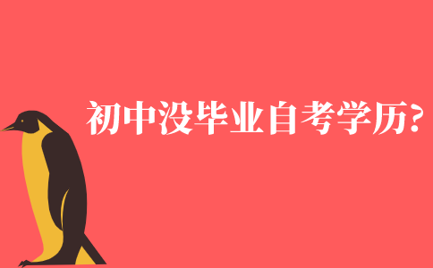 初中没毕业可以自考什么学历?