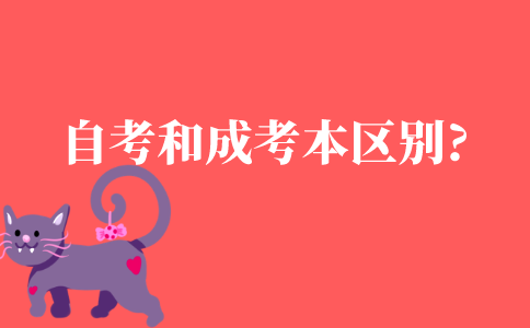 自考和成考本科有什么区别?
