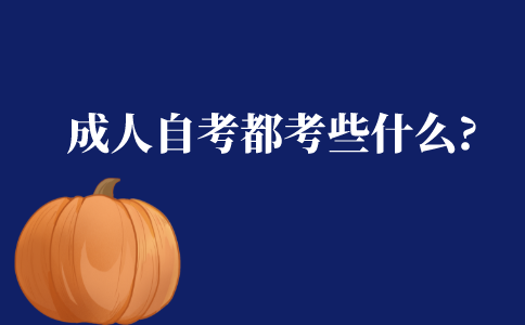 成人自考都考些什么?