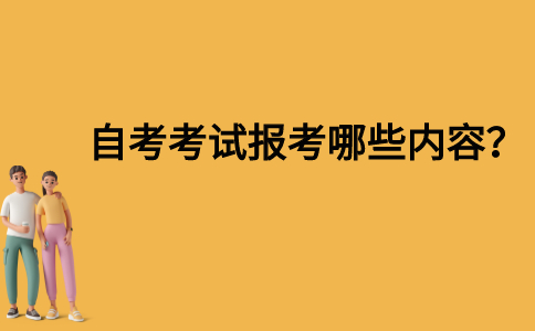 自考考试报考哪些内容？