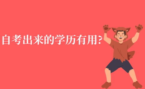 自学考试出来的学历有用吗?