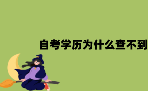 江苏自考学历为什么查不到？