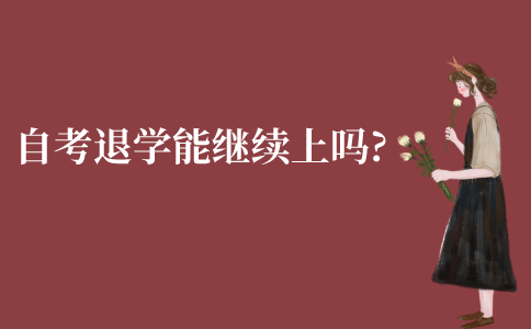 江苏自考退学了能继续上吗?