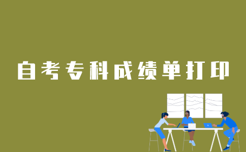 江苏省自考专科如何打印成绩单？
