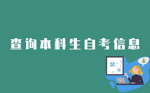 如何查询本科生自考信息？