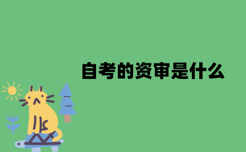 江苏自考的资审是什么？