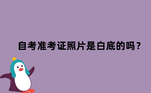江苏自考准考证照片是白底的吗？