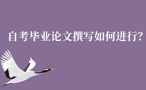 江苏自考毕业论文的撰写应该如何进行？