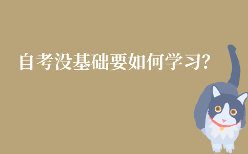 江苏自学考试没基础要如何学习？