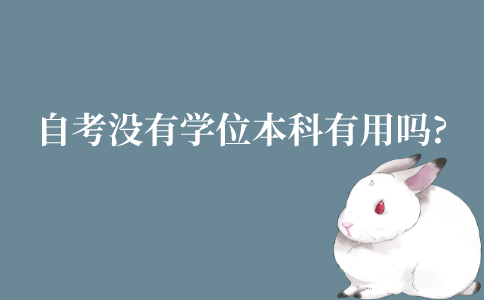 江苏自考没有学士学位的本科有用吗?有什么用处?