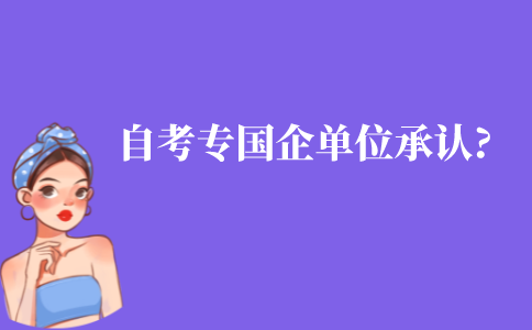 江苏自考大专国企单位承认吗?可以考公务员吗?