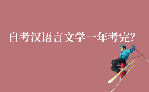 江苏自考汉语言文学本科一年能考完吗?