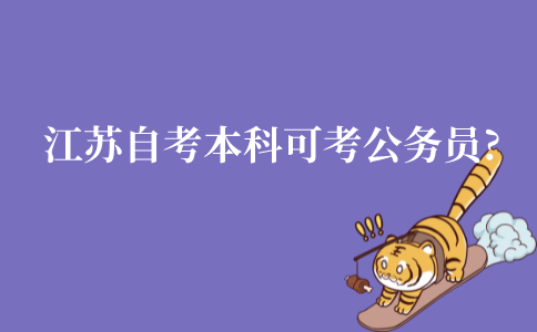 江苏省自考本科学历可以考公务员吗?