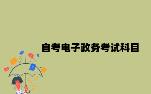 江苏自考电子政务考试科目有哪些？