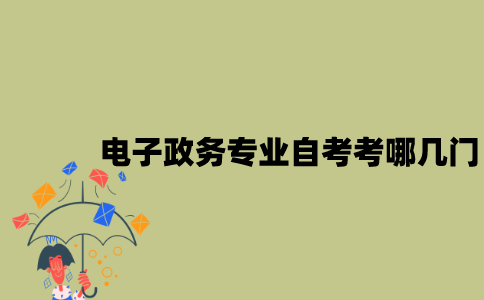 江苏电子政务专业自考考哪几门？