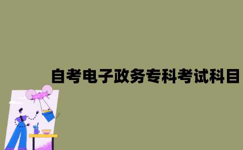 江苏自考电子政务专科有哪些考试科目？
