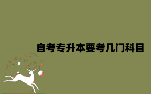 江苏自考专升本要考几门科目？