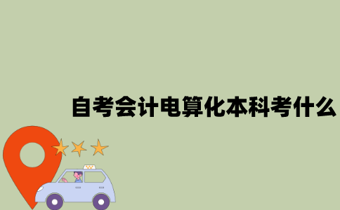 江苏自考会计电算化专业本科考什么？