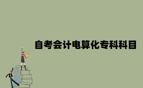 江苏自考会计电算化专科有哪些考试科目？