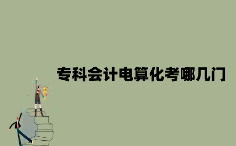 江苏自考专科会计电算化考哪几门？
