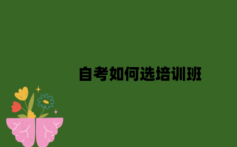 2022年自考如何选培训班？