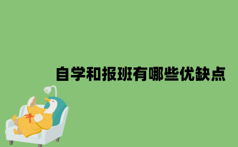 2022年自考自学和报班有哪些优缺点？