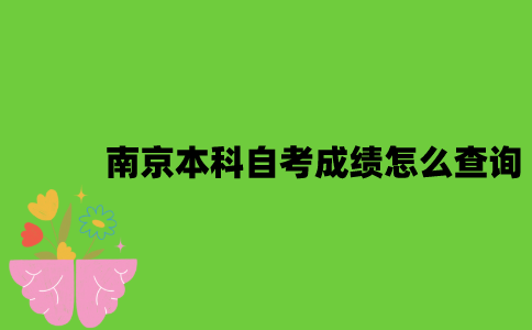 南京本科自考成绩怎么查询？