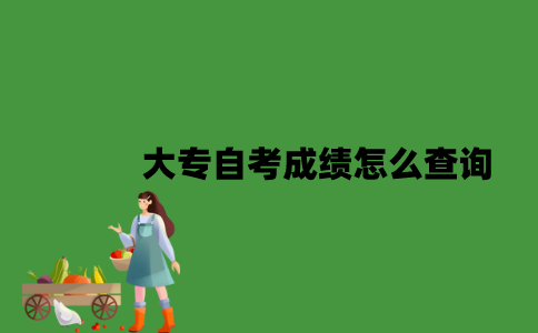 大专自考成绩怎么查询？