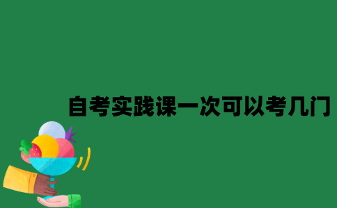 南京大学自考实践课一次可以考几门？