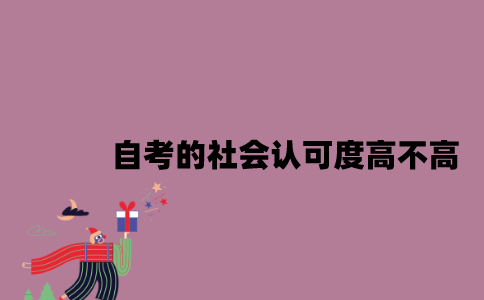 苏自考的社会认可度高不高？