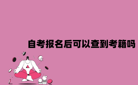 江苏自考报名后马上可以查到考籍吗？