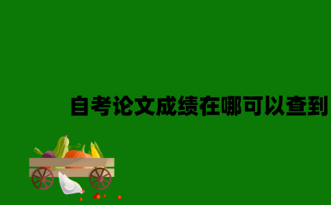 江苏自考论文成绩在哪里可以查到2023年？