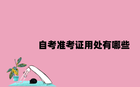 江苏自考准考证用处有哪些2023年7月？