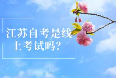 江苏自考是线上考试吗